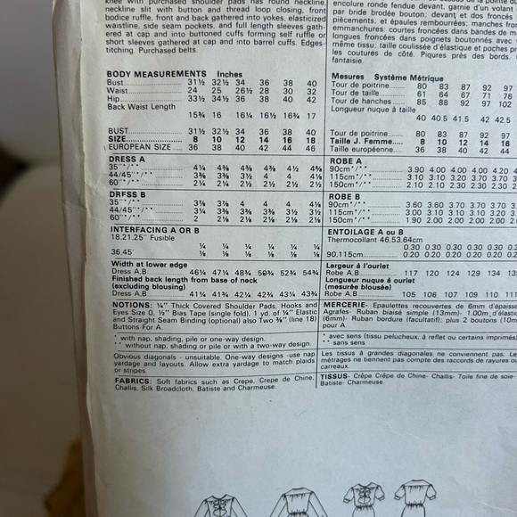 4/$50 Butterick 3354 Vintage Style Dress Pattern size 12 sew kit - Picture 4 of 4